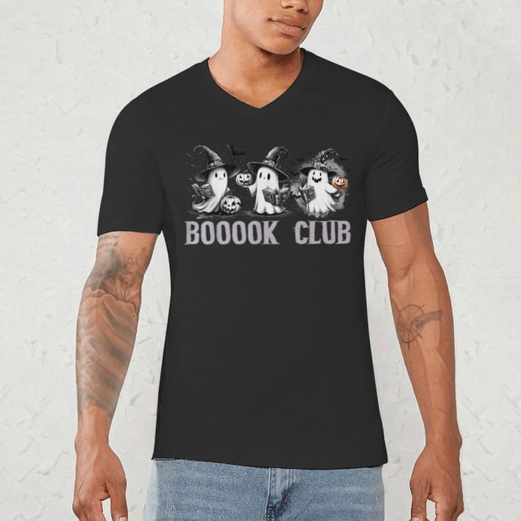 Boo Ghost Books Book Club Halloween Women School Teacher Men's V-Neck T-Shirt Boo Ghost Books Book Club Halloween Women School Teacher Men's V-Neck T-Shirt