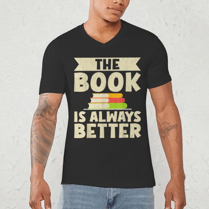 The Book Is Always Better Thriller Men's V-Neck T-Shirt The Book Is Always Better Thriller Men's V-Neck T-Shirt