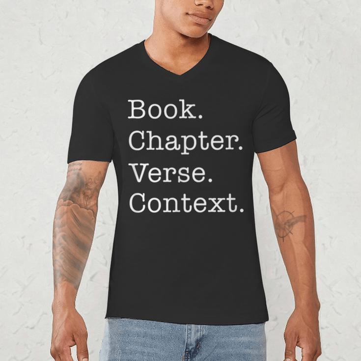Book Chapter Verse Context Theology Christian Reformed Men's V-Neck T-Shirt Book Chapter Verse Context Theology Christian Reformed Men's V-Neck T-Shirt