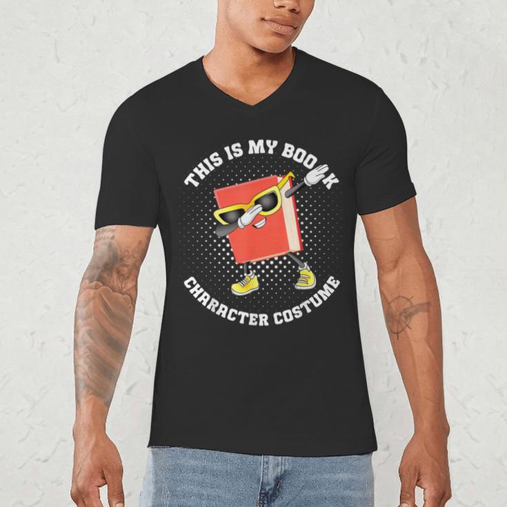 This Is My Book Character Costume- Dabbing Book Kids Men's V-Neck T-Shirt