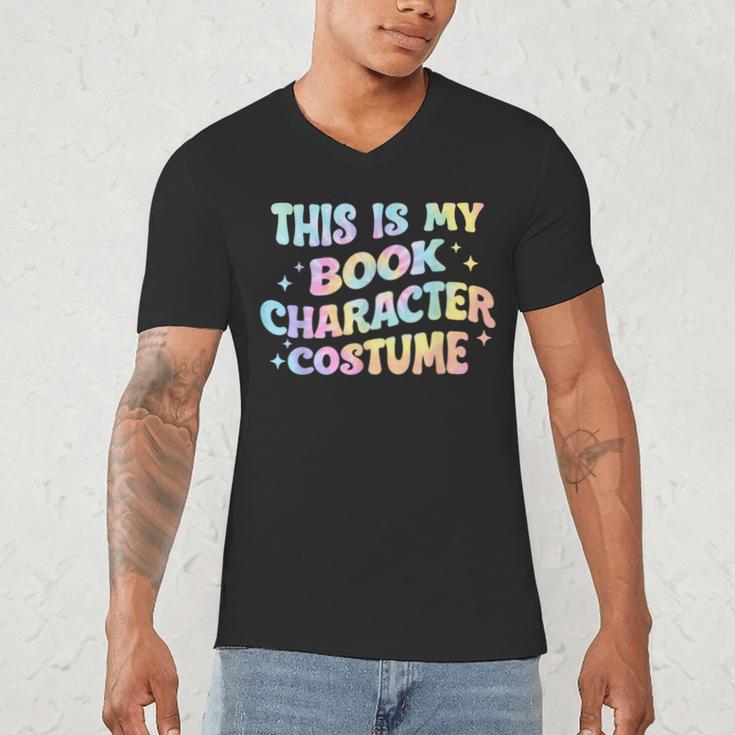 This Is My Book Character Costume Book Lover Groovy Men's V-Neck T-Shirt This Is My Book Character Costume Book Lover Groovy Men's V-Neck T-Shirt