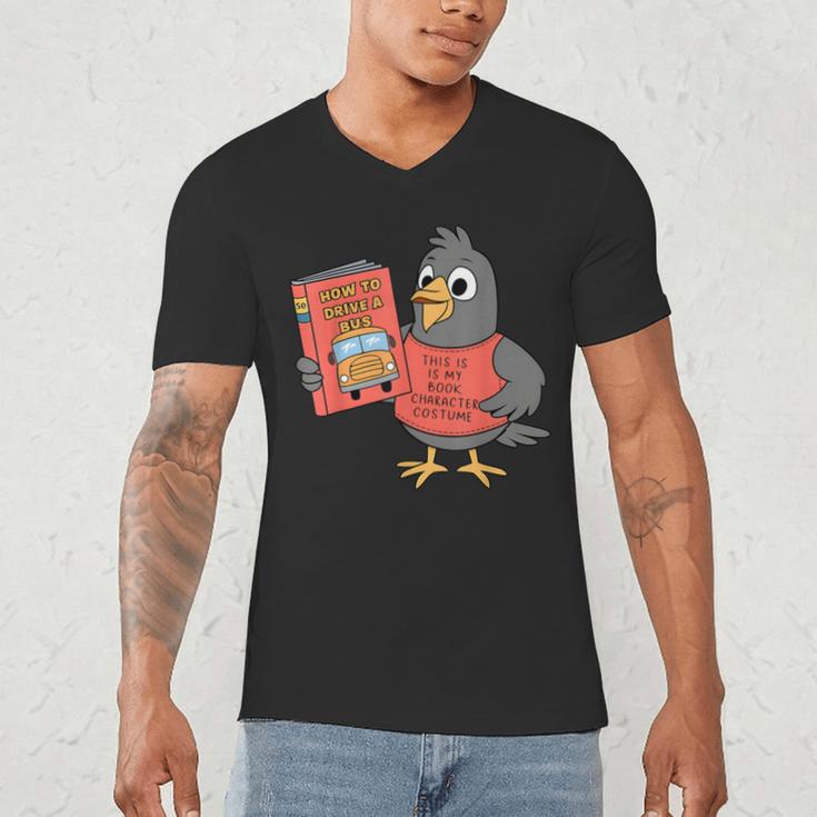 This Is My Book Character Costume- Pigeon Kids Reading Men's V-Neck T-Shirt