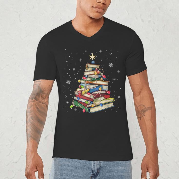 Book Christmas Tree Teacher Book Lover Crew Neck Modern Classic Christmas Small Short Sleeve -Adults -Kids Men's V-Neck T-Shirt Book Christmas Tree Teacher Book Lover Crew Neck Modern Classic Christmas Small Short Sleeve -Adults -Kids Men's V-Neck T-Shirt