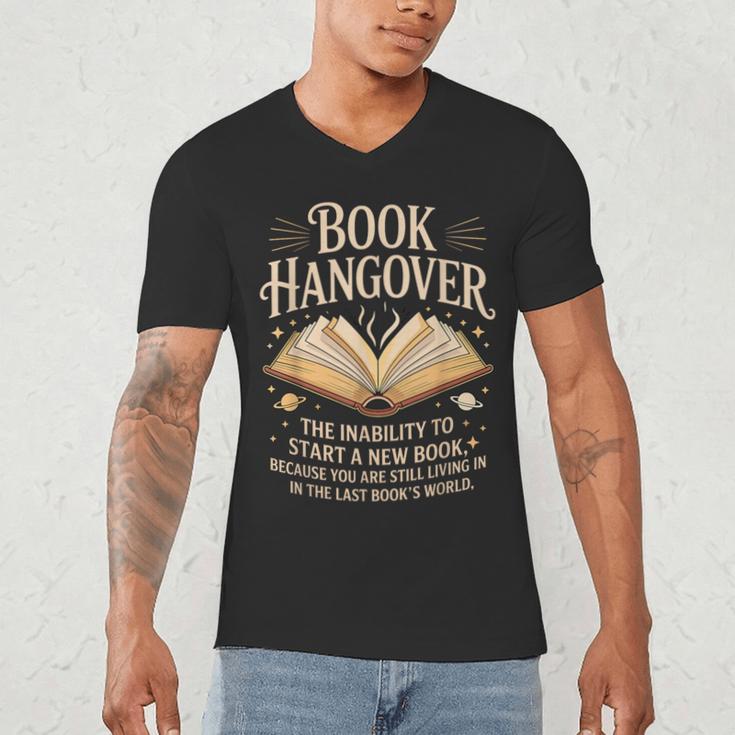 Book Hangover Literature Book Reading Books Reader Men's V-Neck T-Shirt Book Hangover Literature Book Reading Books Reader Men's V-Neck T-Shirt