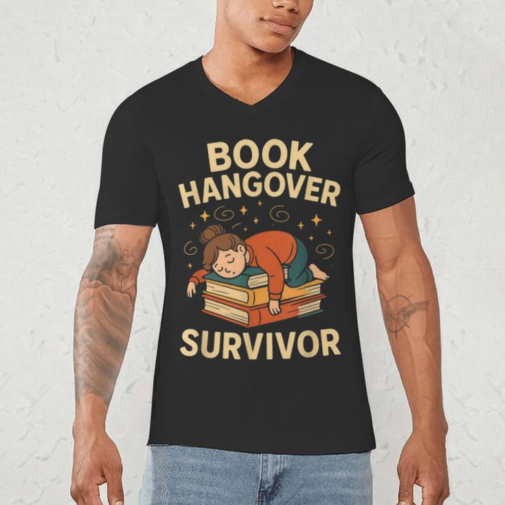 Book Hangover Survivor Reading Humor Librarian Bibliophiles Men's V-Neck T-Shirt Book Hangover Survivor Reading Humor Librarian Bibliophiles Men's V-Neck T-Shirt