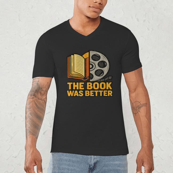Book Love Scene The Book Was Better Bookworm Vibes Men's V-Neck T-Shirt