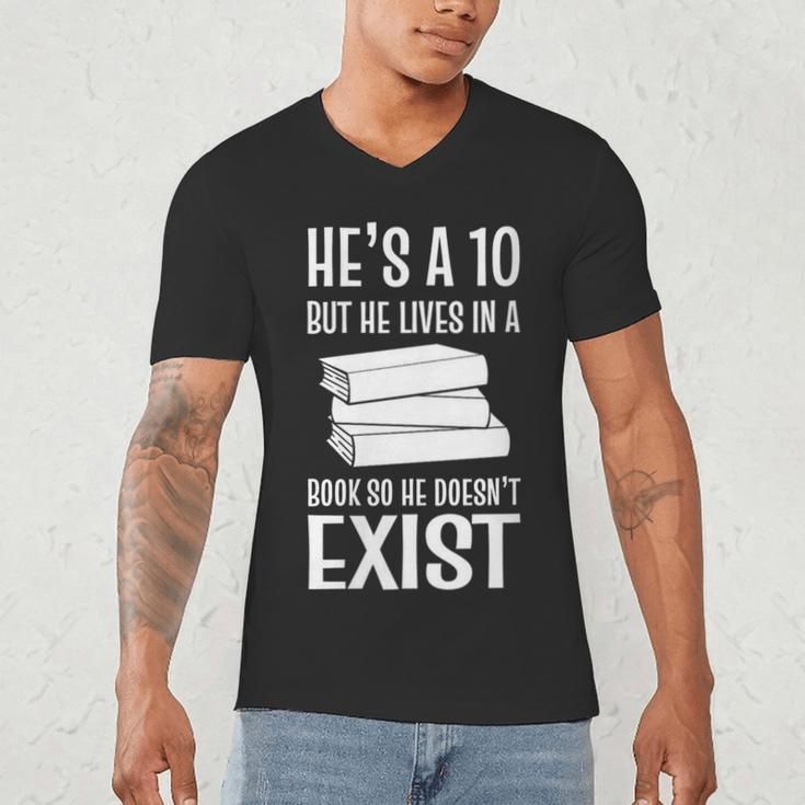 Book Lover Quotes Book Enthusiast Men's V-Neck T-Shirt