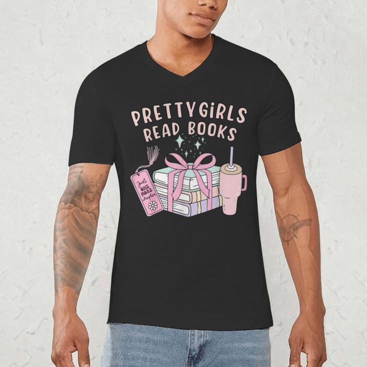 Book Lover's Pretty Girl's Read Books Men's V-Neck T-Shirt Book Lover's Pretty Girl's Read Books Men's V-Neck T-Shirt