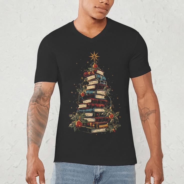 All Booked For Christmas Book Men's V-Neck T-Shirt