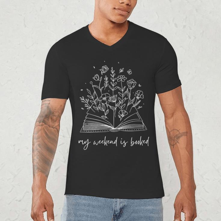 My Weekend Is Booked Floral Book Men's V-Neck T-Shirt My Weekend Is Booked Floral Book Men's V-Neck T-Shirt