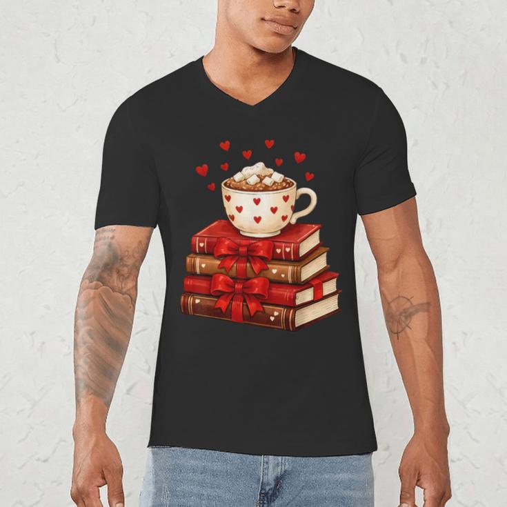 All Booked For Valentine’s Day Reading Teacher Men's V-Neck T-Shirt All Booked For Valentine’s Day Reading Teacher Men's V-Neck T-Shirt