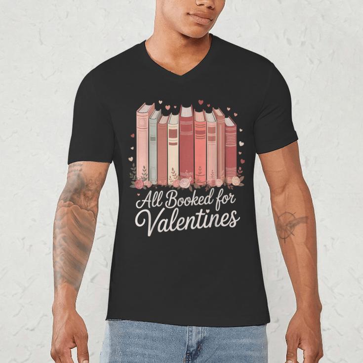 All Booked For Valentines Romantic Books Men's V-Neck T-Shirt