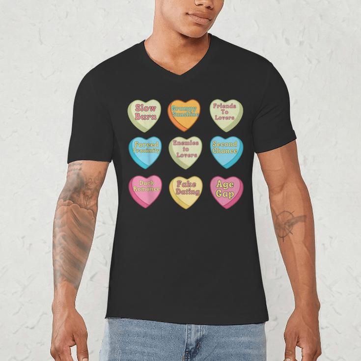 Bookish Romance Tropes Smut Reader Spicy Book Lover Men's V-Neck T-Shirt Bookish Romance Tropes Smut Reader Spicy Book Lover Men's V-Neck T-Shirt