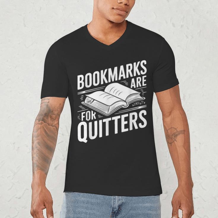 Bookmarks Quote Library Book Reader Men's V-Neck T-Shirt