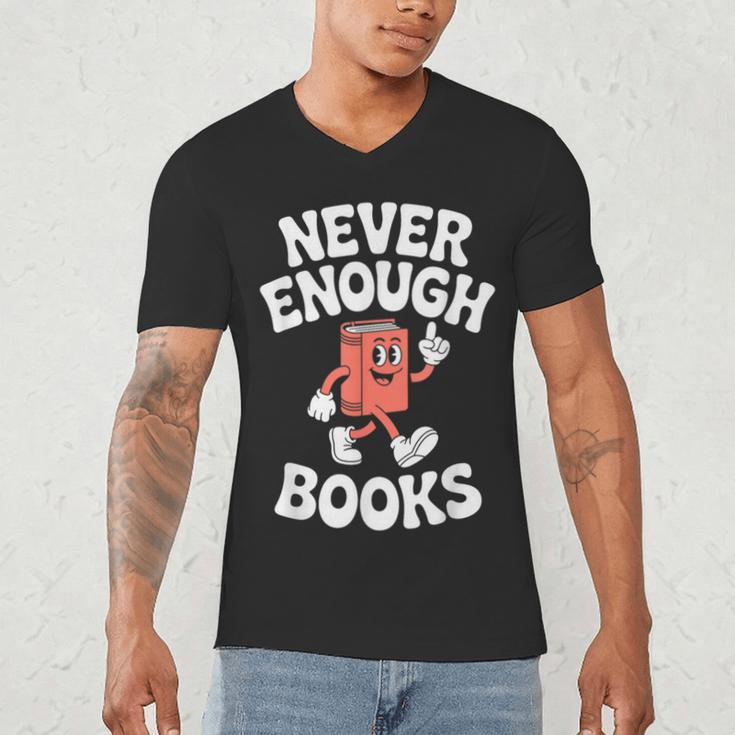 Books Or Book Reading Retro Men's V-Neck T-Shirt Books Or Book Reading Retro Men's V-Neck T-Shirt