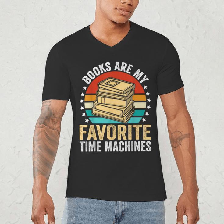 Books Are My Favorite Time Machines Men's V-Neck T-Shirt Books Are My Favorite Time Machines Men's V-Neck T-Shirt