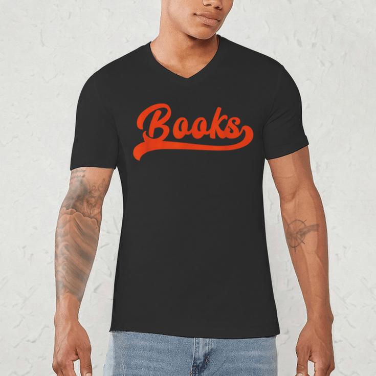 Books Reader Librarian Book Lover Bookworm Library Reading Men's V-Neck T-Shirt