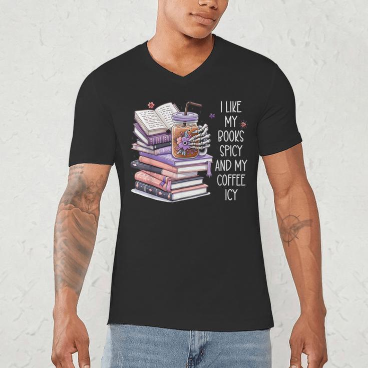 I Like My Books Spicy ShirtI Like Books Spicy & Coffee ICY Men's V-Neck T-Shirt