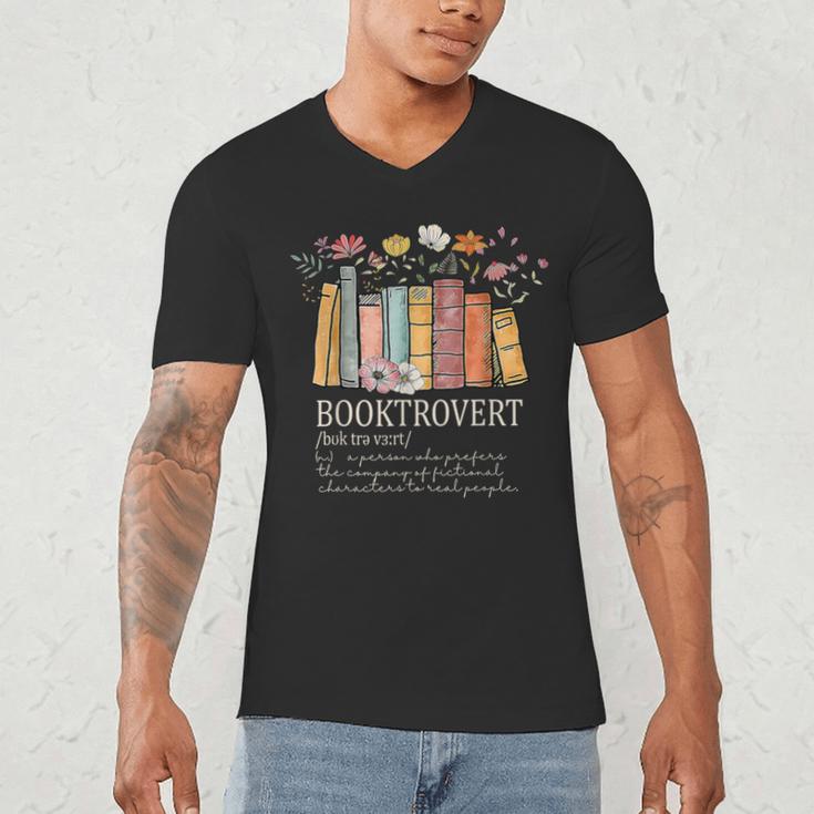 Booktrovert Cozy Book Lover Book Nerd Literary Humor Men's V-Neck T-Shirt