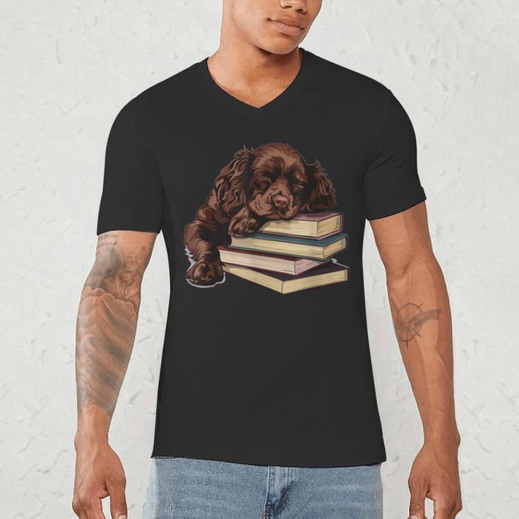 Boykin Spaniel Books Dog Breed Graphic Men's V-Neck T-Shirt