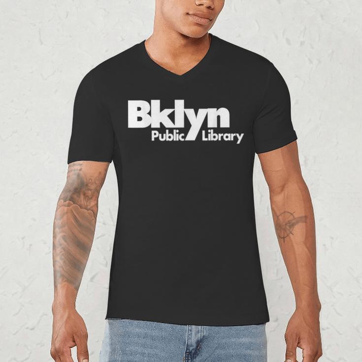 Brooklyn Public Library NY New York Neighborhood Book Lover Men's V-Neck T-Shirt