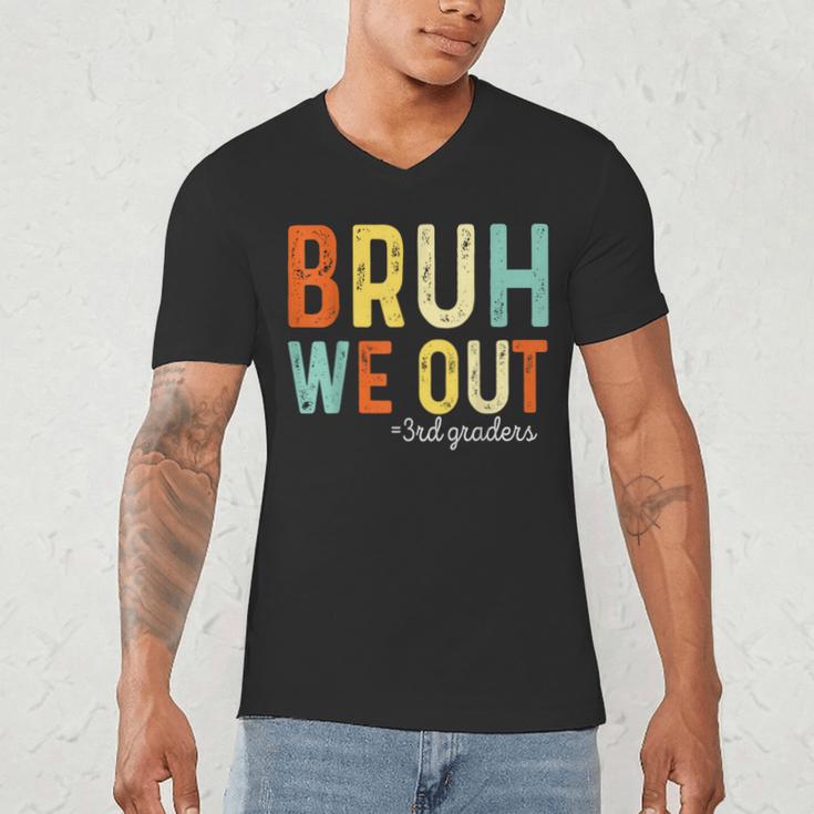 Bruh We Out 3rd Graders Third Grade Graduation Men's V-Neck T-Shirt