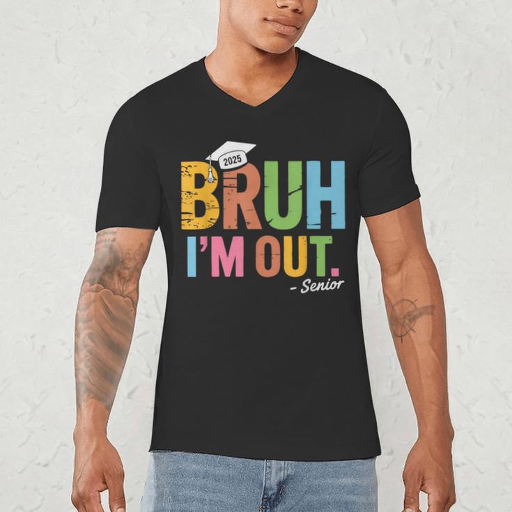 Bruh I'm Out Senior Graduation Men's V-Neck T-Shirt
