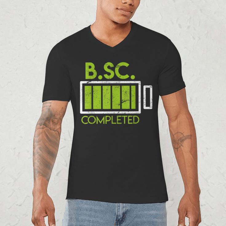 Bsc Completed Bachelor Of Science Graduation 2025 Men's V-Neck T-Shirt