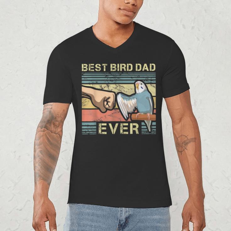 Budgie Dad Bird Lover Father Animal Enthusiast Bird Guy Men's V-Neck T-Shirt