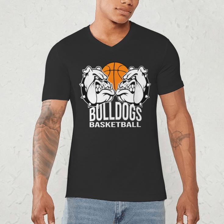 Bulldogs Basketball Shirt Basketball Mom Dad Players Tshirt Men's V-Neck T-Shirt