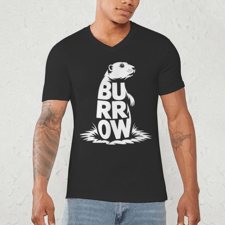 Burrow Prairie Dog Word Art Introvert Nature Retreat Men Women Kids Men's V-Neck T-Shirt Burrow Prairie Dog Word Art Introvert Nature Retreat Men Women Kids Men's V-Neck T-Shirt