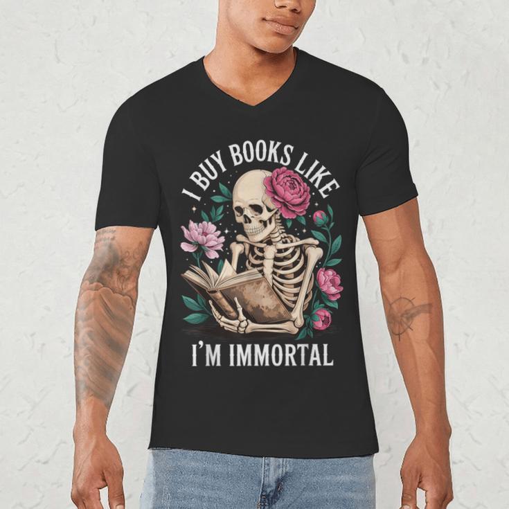 I Buy Books Like I'm Immortal Men's V-Neck T-Shirt