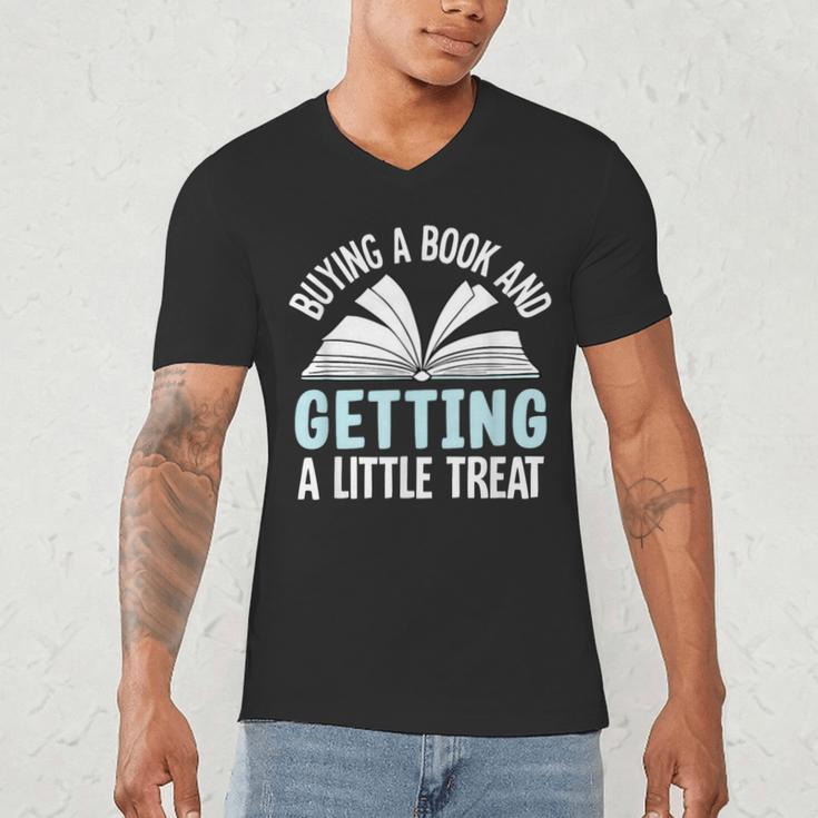 Buying A Book And Getting A Little Treat Men's V-Neck T-Shirt