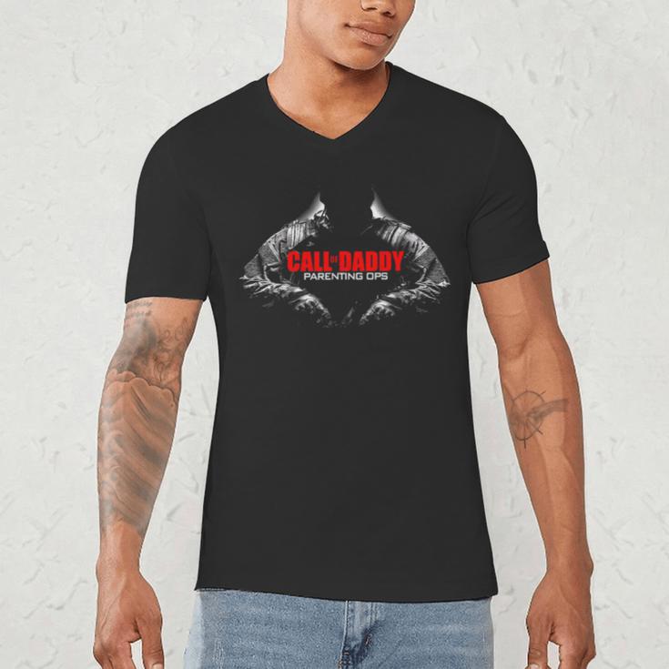 Call Of Daddy Parenting Ops Shirt Gamer Dad Men's V-Neck T-Shirt