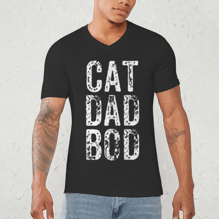 Cat Dad Bod Pet Owner Fitness Gym Men's V-Neck T-Shirt