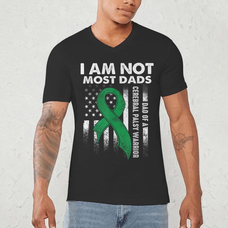 Cerebral Palsy CP Awareness Most Dads Warrior Survivor DA1 Men's V-Neck T-Shirt