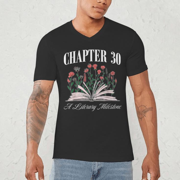 Chapter 30 A Literary Milestone Book Lover Hello 30 Men's V-Neck T-Shirt