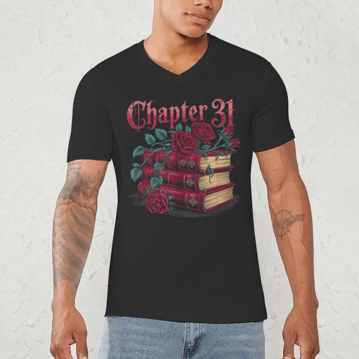 Chapter 31 Gothic 31st Birthday Book Lover Dark Romance Men's V-Neck T-Shirt