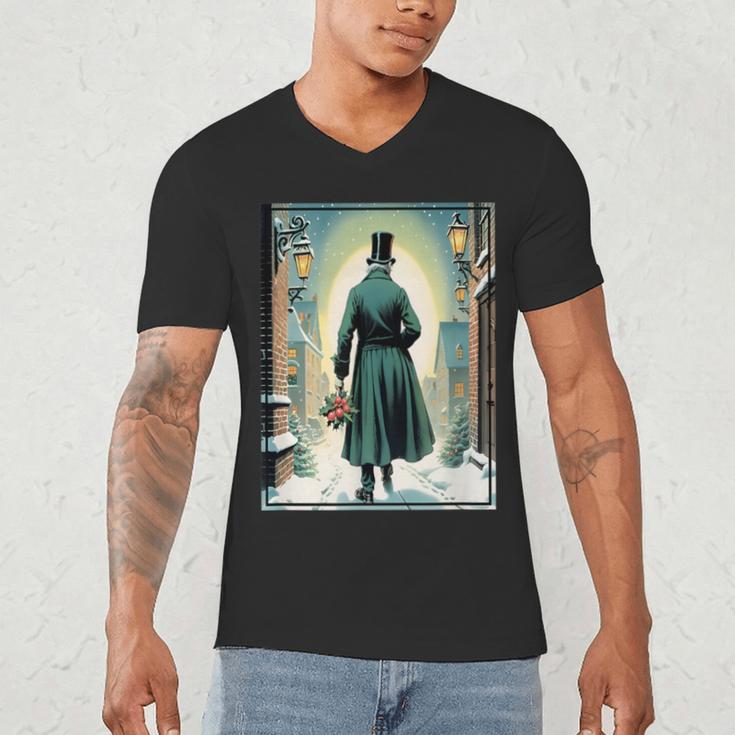 Charles Dickens Christmas Classic Book Ebeneezer Scrooge -Adults Kids Small Short Sleeve T-Shirt Men's V-Neck T-Shirt Charles Dickens Christmas Classic Book Ebeneezer Scrooge -Adults Kids Small Short Sleeve T-Shirt Men's V-Neck T-Shirt