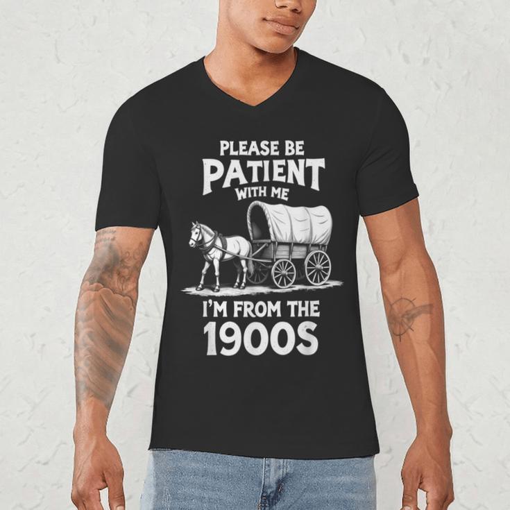 Charming Slow Life Please Be Patient I'm From The 1900s Men's V-Neck T-Shirt Charming Slow Life Please Be Patient I'm From The 1900s Men's V-Neck T-Shirt