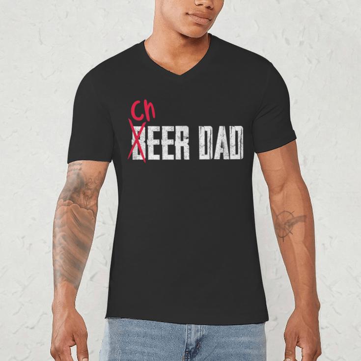 Cheer Dad Beer Dad Cheerleading Father Father's Day Men's V-Neck T-Shirt Cheer Dad Beer Dad Cheerleading Father Father's Day Men's V-Neck T-Shirt