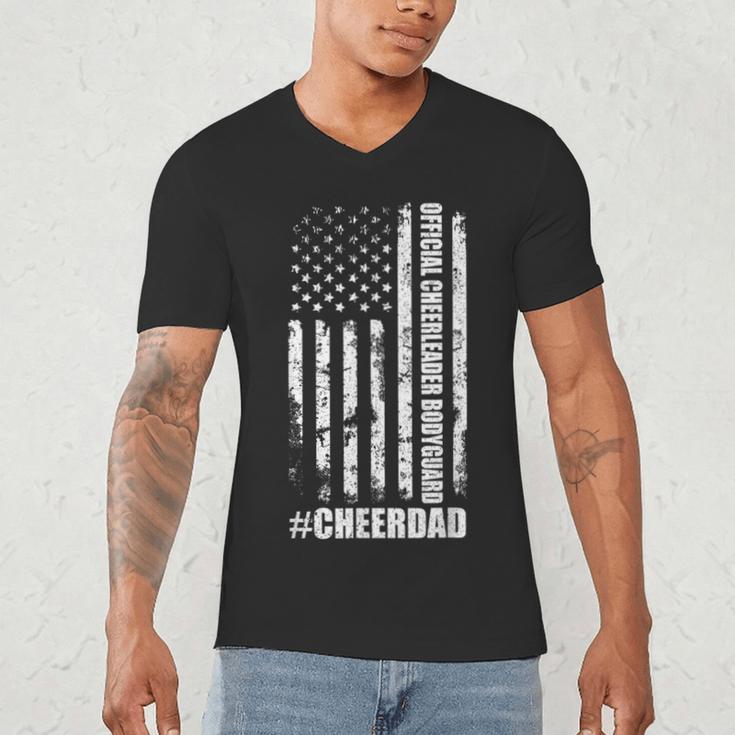 Cheer Dad Bodyguard Family Father Cheerleader Squad Men's V-Neck T-Shirt Cheer Dad Bodyguard Family Father Cheerleader Squad Men's V-Neck T-Shirt