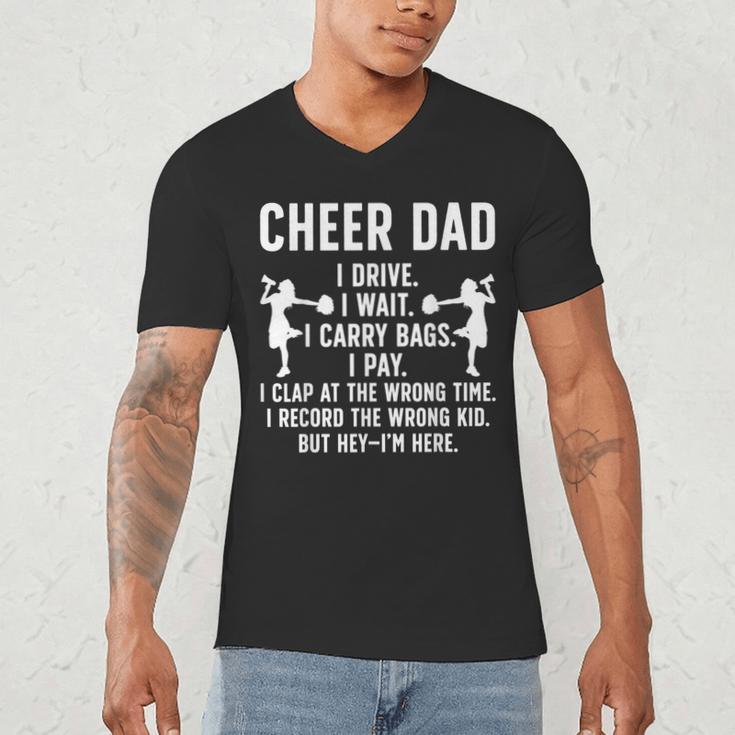 Cheer Dad Cheerleading Dad Of A Cheerleader Father Men's V-Neck T-Shirt