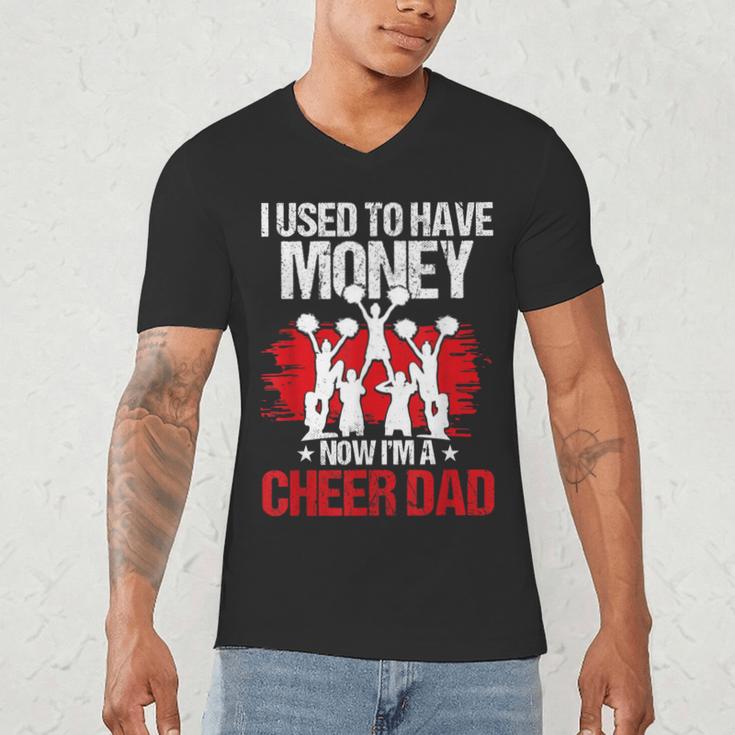 Cheer Dad Cheerleading Fathers Day Men's V-Neck T-Shirt Cheer Dad Cheerleading Fathers Day Men's V-Neck T-Shirt