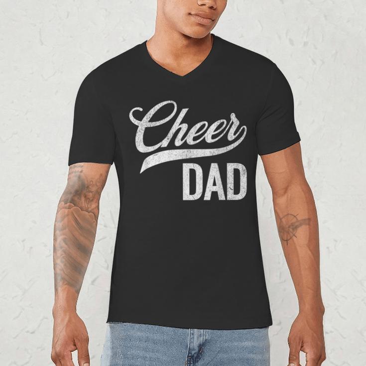Cheer Dad Green Cheerleading Matching Parents Men's V-Neck T-Shirt