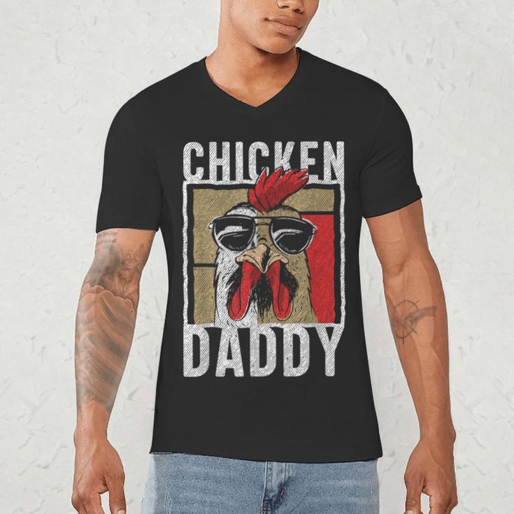 Chicken Daddy a Fun For Every Rooster In The Basket Men's V-Neck T-Shirt