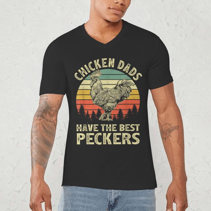 Chicken Dads Have The Best Peckers Vintage Apparel Men's V-Neck T-Shirt Chicken Dads Have The Best Peckers Vintage Apparel Men's V-Neck T-Shirt