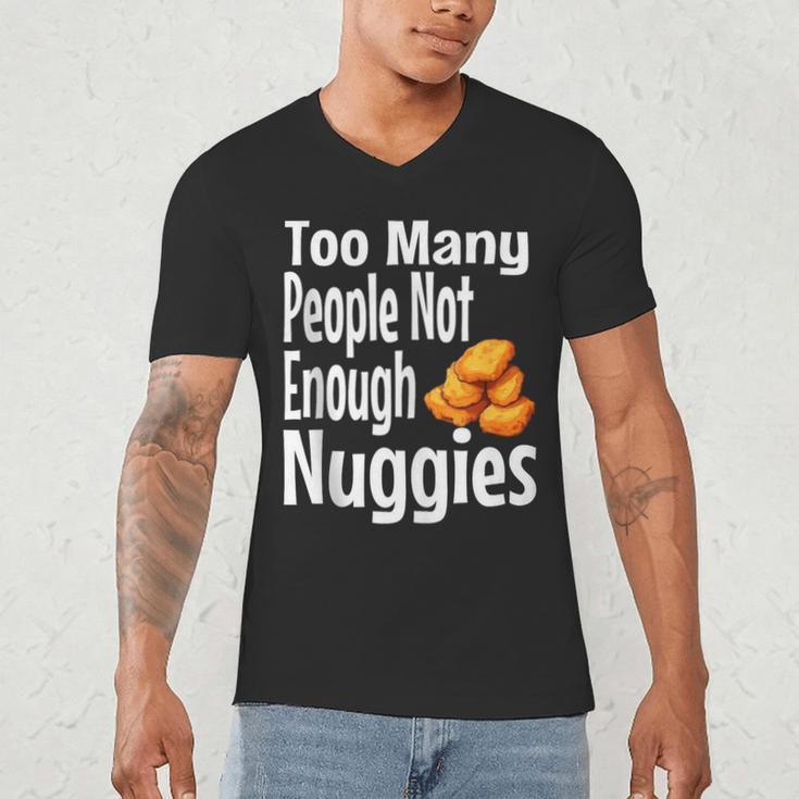 Chicken Nugget Saying Introvert Nuggie Foodie Food Men's V-Neck T-Shirt Chicken Nugget Saying Introvert Nuggie Foodie Food Men's V-Neck T-Shirt