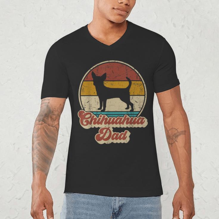 Chihuahua Dad Dog Lover Men Chihuahua Dog Vintage Men's V-Neck T-Shirt Chihuahua Dad Dog Lover Men Chihuahua Dog Vintage Men's V-Neck T-Shirt