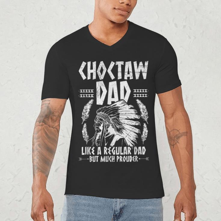 Choctaw Tribe For a Proud Choctaw Dad Men's V-Neck T-Shirt